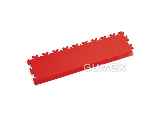 Anlaufskante FORTELOCK 2025, 7mm, 510x140mm, 92°ShA, Dessin Leder, PVC, hellrot, 